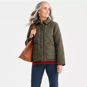 Olive Quilted Women's Jacket